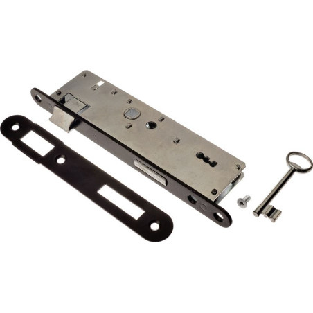 Zamek drzwiowy wąski 72/34 klucz/zapadka